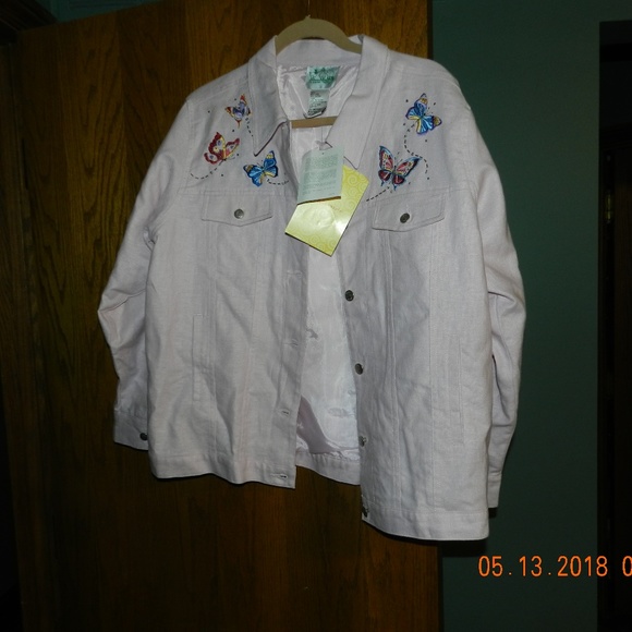 Quacker Factory Jackets & Coats Nwt Quacker Factory Pink Jean